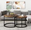 Couchtisch-Set 50x70,5 & 45,5x44 cm in Holzoptik/Braun Bild 2