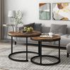 Couchtisch-Set 50x70,5 & 45,5x44 cm in Holzoptik/Braun Bild 3