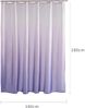 Duschvorhang 180x180cm Anti-Schimmel Wasserdicht Stoff Lila 12 Duschringe Bild 2