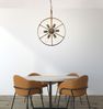Hängeleuchte, Metall, grün, rostfarben, Rad-Design Bild 4