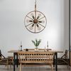 Hängeleuchte, Metall, grün, rostfarben, Rad-Design Bild 3