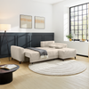 JOB 'Beverly' Ecksofa, Chenille beige, 253 x 173 x 86 cm Bild 3