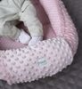 Loolay Bettnestchen Punkte ROSA/ MINKY Altrosa 5 TLG SET Babynest Babyausstattung, (Nestchen SET PREMIUM Geschenk SETS für Mädchen, 5-tlg, Neugeborene Nestchen, Babynestchen, Reisebett Unterlage), NESTCHEN + DECKE + MATRATZE + Bärchen + Schmetterling K... Bild 3