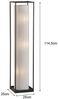 LED Stehlampe mit Lampenschirm Zylinder Leinen Weiß, Höhe 115cm Bild 3