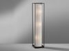 LED Stehlampe mit Lampenschirm Zylinder Leinen Weiß, Höhe 115cm Bild 2