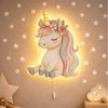 COZYCOLLECTIONS LED Wandleuchte Kawaii Einhorn LED-Nachtlicht Kinderzimmer, LED, Warmweiß, Montessori: sanftes Licht für ruhige Abendrituale Bild 2