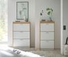 Schuhschrank Paige / Paris 4, Holzwerkstoff, Weiß, Holzfarben, 84 x 126 x 38 cm Bild 4