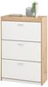 Schuhschrank Paige / Paris 4, Holzwerkstoff, Weiß, Holzfarben, 84 x 126 x 38 cm Bild 2
