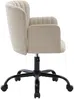 Vente-unique - TOARA Office chair Stoff Beige - B 54 cm x H 87 cm77 cm x L 53 cm Bild 4