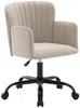 Vente-unique - TOARA Office chair Stoff Beige - B 54 cm x H 87 cm77 cm x L 53 cm Bild 3