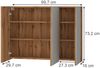 Badspiegelschrank Lotta Eiche 99.7 x 73.2 cm mit 3 Türen Vicco Bild 2