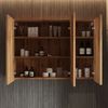 Badspiegelschrank Lotta Eiche 99.7 x 73.2 cm mit 3 Türen Vicco Bild 4