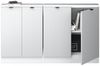 Küchenschrank für Dachschrägen R-Line Weiß Riffel 140 cm 2er Set Vicco Bild 5