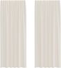 vidaXL Voile Vorhänge mit Stangentaschen 2 Stk. Creme 4102179 Bild 2
