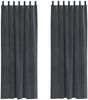 vidaXL Verdunkelungsvorhänge 2 pcs Hellgrau 140 x 260 cm Samt 4107267 Bild 2