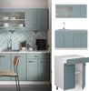 Singleküche R-Line Blau-Grau/Weiß 140 cm , AP Anthrazit Vicco Bild 2