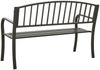 vidaXL Gartenbank Grau 120 cm Stahl 319581 Bild 4
