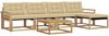 vidaXL Outdoor-Sofagarnitur 6 pcs Weiß und Beige 79 x 79 x 37 cm 3388615 Bild 2