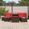 vidaXL Gartensofa-set mit Kissen mit Speicher 7 pcs Poly-Rattan 3359881 Bild 3
