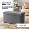 CASARIA® Sitzbank mit Stauraum Samt Anthrazit Bild 2