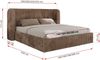 Polsterbett Bett mit Holzlattenrost Schlafzimmer Bett Doppelbett gepolstertes Kopfteil Pocket Matratze - EMORA CLASSIC - 200x200 cm - Braun Cord - VIRE LUX Bild 4