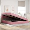 vidaXL Bett mit Stauraum und LED mit Matratze Rosa 200 x 200 cm Samt 3371540 Bild 4