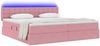 vidaXL Bett mit Stauraum und LED mit Matratze Rosa 200 x 200 cm Samt 3371540 Bild 3