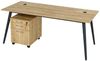 Furni24 Schreibtisch, modernes Design, für Jugendzimmer Büro, große Arbeitsfläche (160X80X75cm) Bild 4