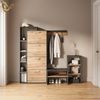 Livinity® Schuhkipper Ortello, Goldkraft Eiche/Anthrazit/Anthrazit, 80 x 166.1 cm mit 4 F. (1 St) Bild 2