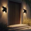 LED Wandleuchte, 4-Flammig, Alu, schwarz, B 19 cm Bild 4