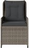 vidaXL Gartensessel 2 Stk. Verstellbar Grau Poly Rattan 368654 Bild 5