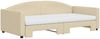 vidaXL Tagesbett Ausziehbar mit Matratzen Creme 100x200 cm Stoff 3197215 Bild 3