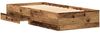 vidaXL Bettrahmen mit Schubladen Altholz 90 x 190 cm Holzwerkstoff 3333990 Bild 4