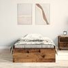 vidaXL Bettrahmen mit Schubladen Altholz 90 x 190 cm Holzwerkstoff 3333990 Bild 3