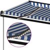 vidaXL Automatische Markise mit LED & Windsensor 500x300 Blau und Weiß 3069151 Bild 4