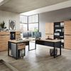 Eckschreibtisch >Memphis< in Artisan Eiche Dekor / schwarz - 223x77x170 (BxHxT) Bild 5