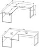 Eckschreibtisch >Memphis< in Artisan Eiche Dekor / schwarz - 223x77x170 (BxHxT) Bild 3