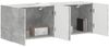 2-tlg. TV-Wandschrank, Fernsehschrank Beton Grau 59,5 x 31 x 40 cm Holzwerkstoff Bild 3