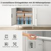 Aktenschrank aus Stahl mit 2 Türen & verstellbaren Regalböden, 80x40x100 cm, Weiß Bild 2