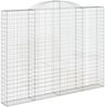 vidaXL Gabione mit Hochbogen 300x30x220/240 cm Verzinktes Eisen 153511 Bild 2