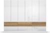 rauch Kleiderschrank; Drehtürenschrank WINNIPEG, 6-türig, 6 Schubkästen, Hochglanz alpinweiß/Eiche Halifax, 271x210x56xcm Bild 2