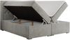 Boxspringbett, Modern Bett mit Multipocket-Matratze und zwei Bettkästen - JASIR - 120 x 200 cm - Hellgrau Stoff - H4 Bild 4