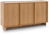 MOEBLO Kommode LILIE K147 (Eiche Caramel – moderne 3-türige Kommode, Sideboard & Stauraummöbel im minimalistischen Design Japandi Style Wohnzimmer Schlafzimmer Komodenschrank Highboard), (BxHxT): 147 x 82 x 39 cm Bild 4