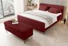 99rooms Lucio Boxspringbett mit Hocker Boucle-Stoff ANTHOLOGY Rot 140x200 cm Bild 3