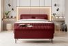 99rooms Lucio Boxspringbett mit Hocker Boucle-Stoff ANTHOLOGY Rot 140x200 cm Bild 2