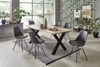 Esstisch Baumkante Akazie naturfarben 180 x 90 cm X-Gestell schwarz FREDERIK 80993619 Bild 3
