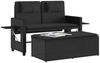 vidaXL Gartenbank Verstellbar mit Kissen Schwarz Poly Rattan 365817 Bild 4