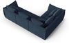 Micadoni Ecksofa Bloom 4-Sitzer Links Strukturierter Stoff Dunkelblau Bild 3