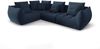 Micadoni Ecksofa Bloom 4-Sitzer Links Strukturierter Stoff Dunkelblau Bild 2