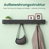 Mai & Mai Wandgarderobe Garderobenleiste mit Ablage und Wandhaken abgerundete Kanten Reglo-05, Abnehmbares Design,Klebemontage oder Bohrmontage Bild 2